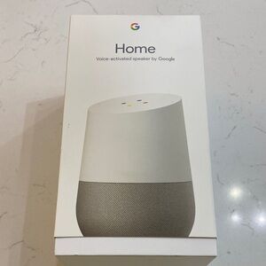 Google Home Smart Speaker in White and Gray